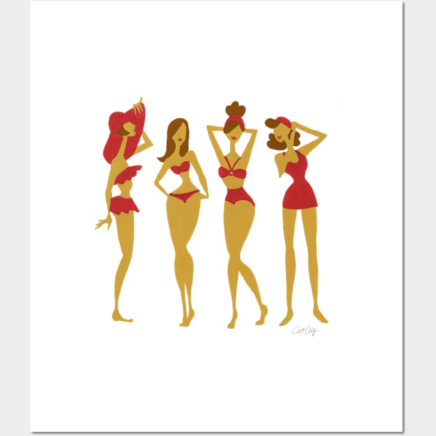 Bombshells - Red Wall Art by CatCoq